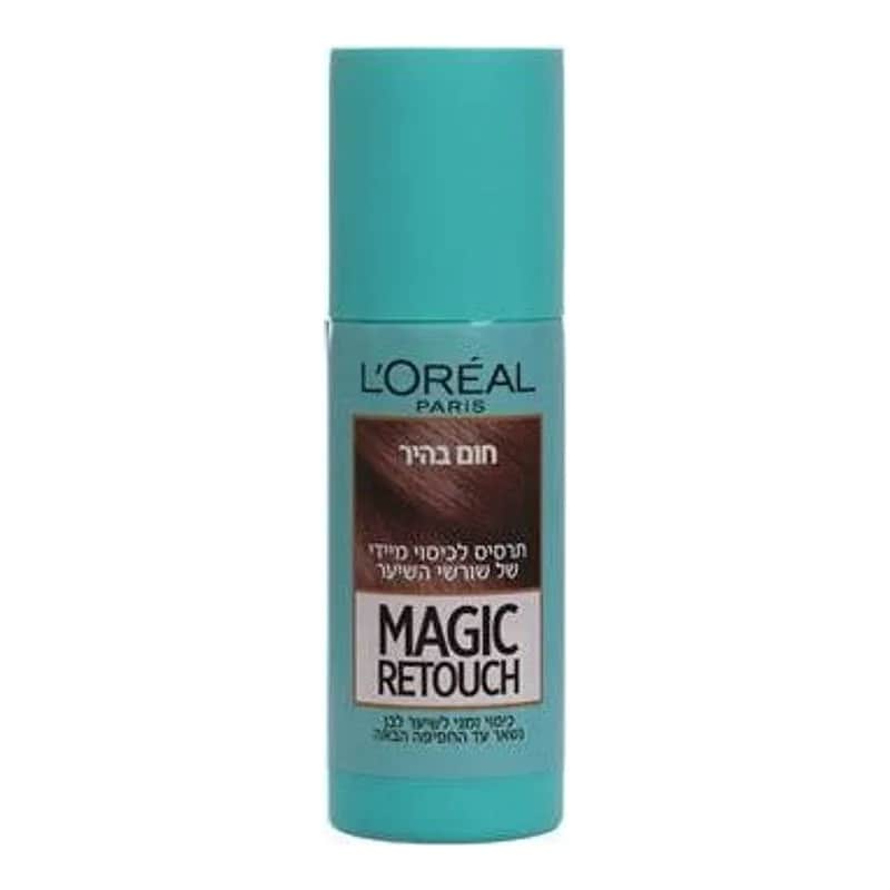Loreal - ספריי לכיסוי שורשים מגיק ריטאצ' בגוון חום בהיר - נפח 75 מ''ל