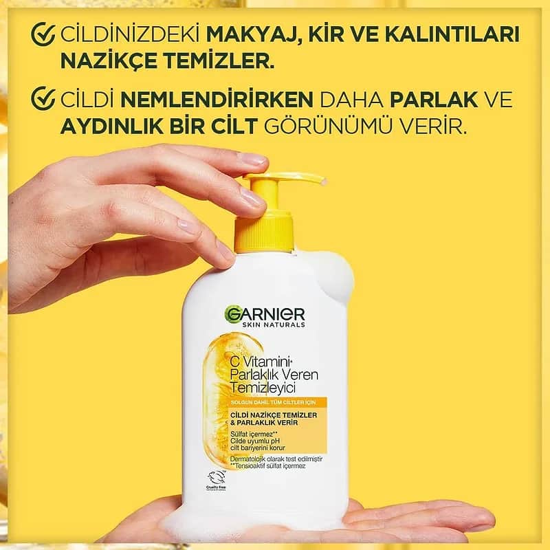 Garnier - ג'ל ניקוי פנים עם ויטמין C - נפח 250 מ''ל