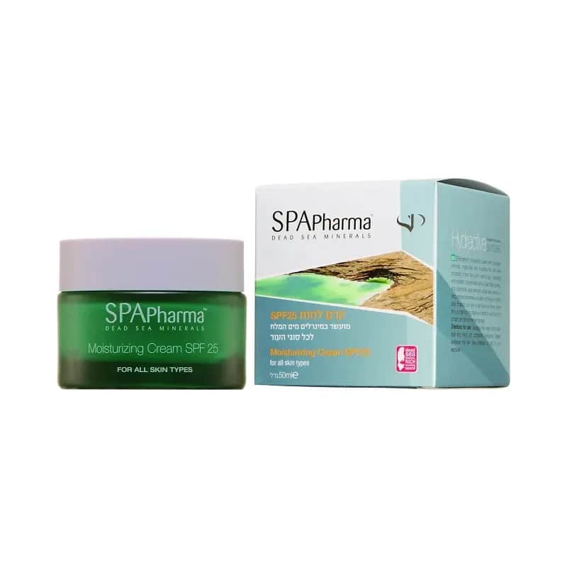 ספא פארמה קרם לחות SPF25 ים המלח - הגנה ולחות מקצועית לפנים, בנפח 50 מ"ל