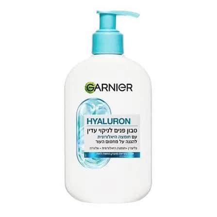 GARNIER בון פנים לניקוי עדין עם חומצה היאלורונית