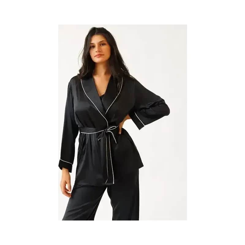 נייט ליין חליפת פיפינג 3חלקים-שחור מידה L-XL