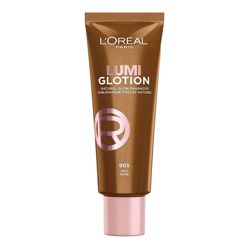 Loreal Paris - קרם לחות והיילייטר Lumi Glotion בגוון 905 Very Deep Glow - נפח 40 מ''ל