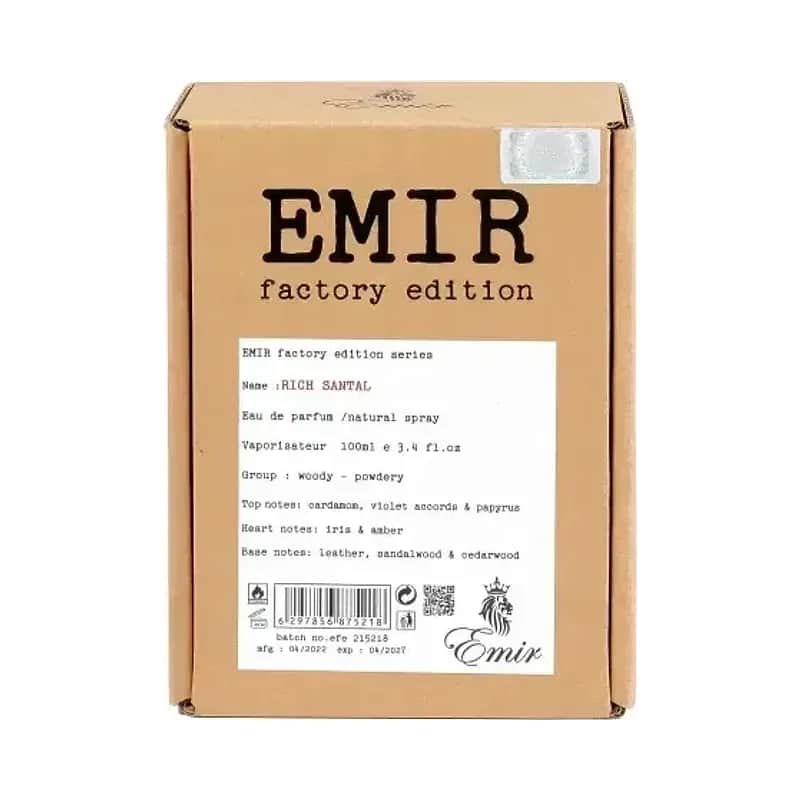 אמיר ריץ סנטאל 100מ"ל Paris Corner Emir Factory Edition Rich Santal EDP For Him / Her 100mL