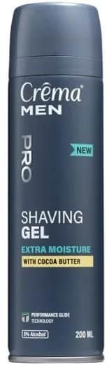 Crema Men‏ - ג'ל גילוח PRO Extra Moisture עם חמאת קקאו - נפח 200 מ''ל
