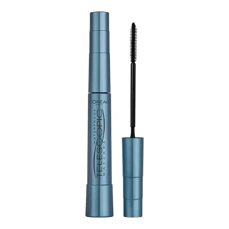 מסקרה טלסקופיק עמידה במים Loreal Paris בגוון שחור - נפח 8 מ''ל