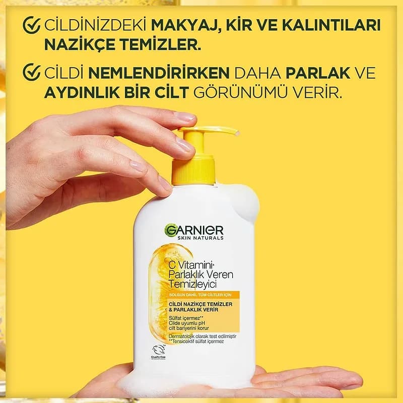 Garnier - ג'ל ניקוי פנים עם ויטמין C - נפח 250 מ''ל