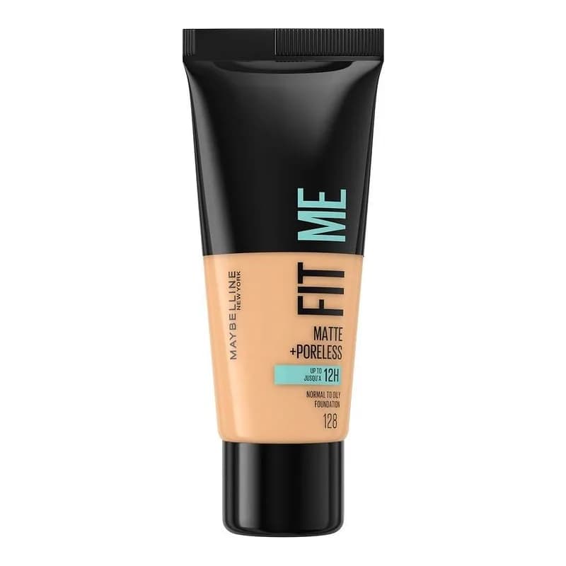 Maybelline - מייקאפ בגימור מט ומרקם קליל Fit Me - גוון 128 דגם Warm Nude