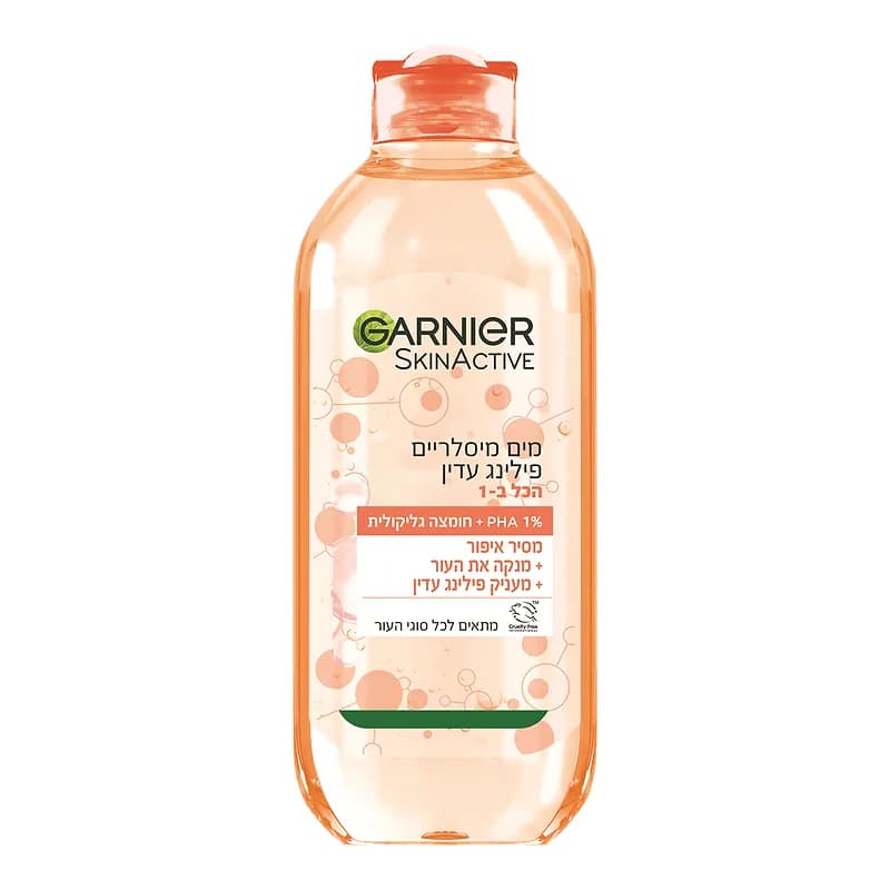 GARNIER SKIN ACTIVE מים מיסלריים פילינג עדין