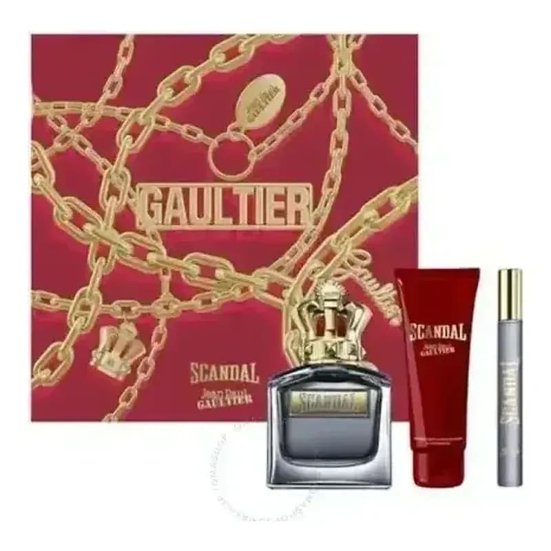 מארז בושם לגבר 100 מ''ל Jean Paul Gaultier Scandal Pour Homme + בושם 10 מ"ל או דה טואלט E.D.T + ג'ל רחצה 75 מ"ל