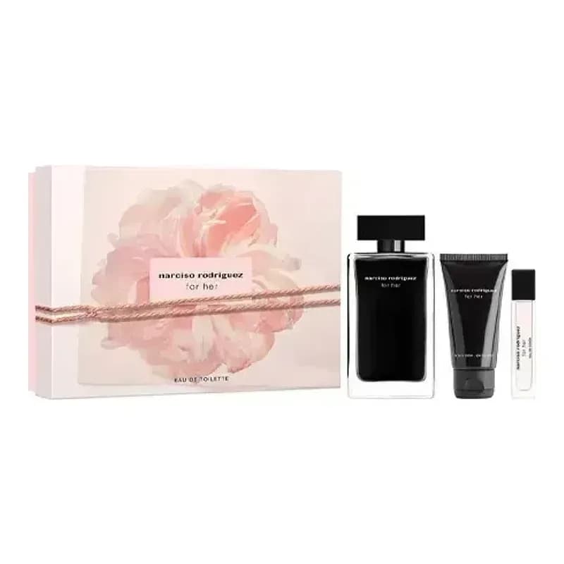 Narciso Rodriguez For Her מארז בושם לאישה 100 מ"ל + 10 מ"ל + תחליב גוף 50 מ"ל