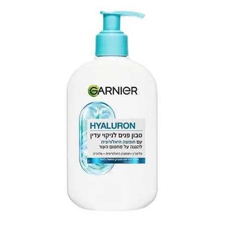 GARNIER בון פנים לניקוי עדין עם חומצה היאלורונית