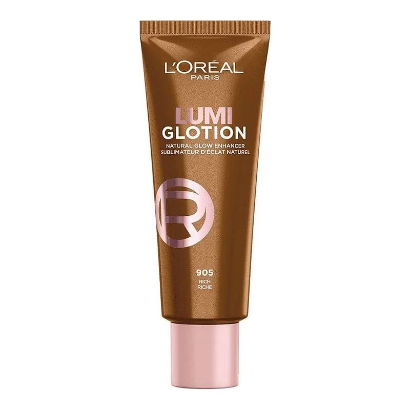 Loreal Paris - קרם לחות והיילייטר Lumi Glotion בגוון 905 Very Deep Glow - נפח 40 מ''ל