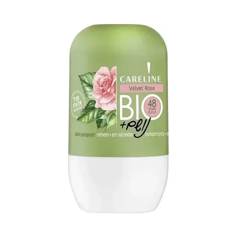 קרליין דאורדורנט רול-און נושם Careline BIO Velvet Rose - בנפח 75 מ''ל