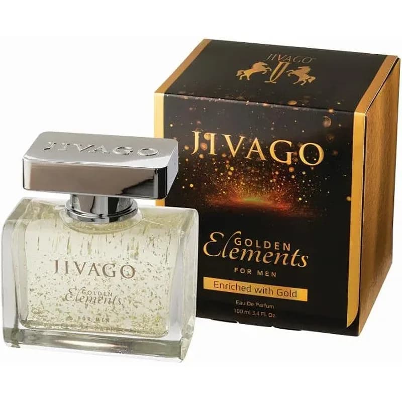 בושם לגבר 100 מ"ל Jivago Golden Elements - או דה פרפיום E.D.P. המשלב את האיכות הגבוהה והניחוח המפתה של Jivago