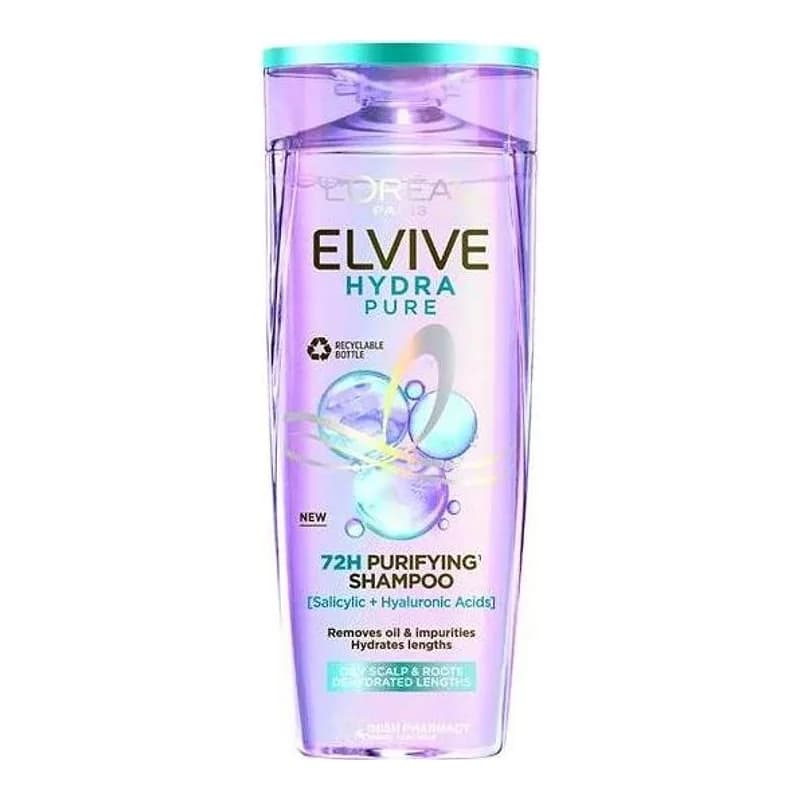 Elvive - שמפו Hydra Pure מטהר עד 72 שעות מבית Loreal - נפח 500 מ''ל