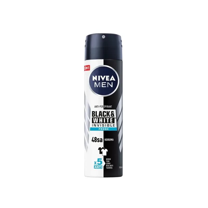 ניוואה דאו ספריי לגבר בלאק Nivea Men deodorant spray invisible black &amp; white fresh