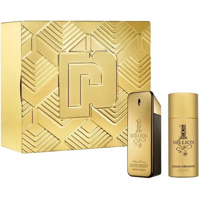 סט אקספרס Paco Rabanne 1 MILLION: דאודורנט ספריי לגברים בניחוח מפתה