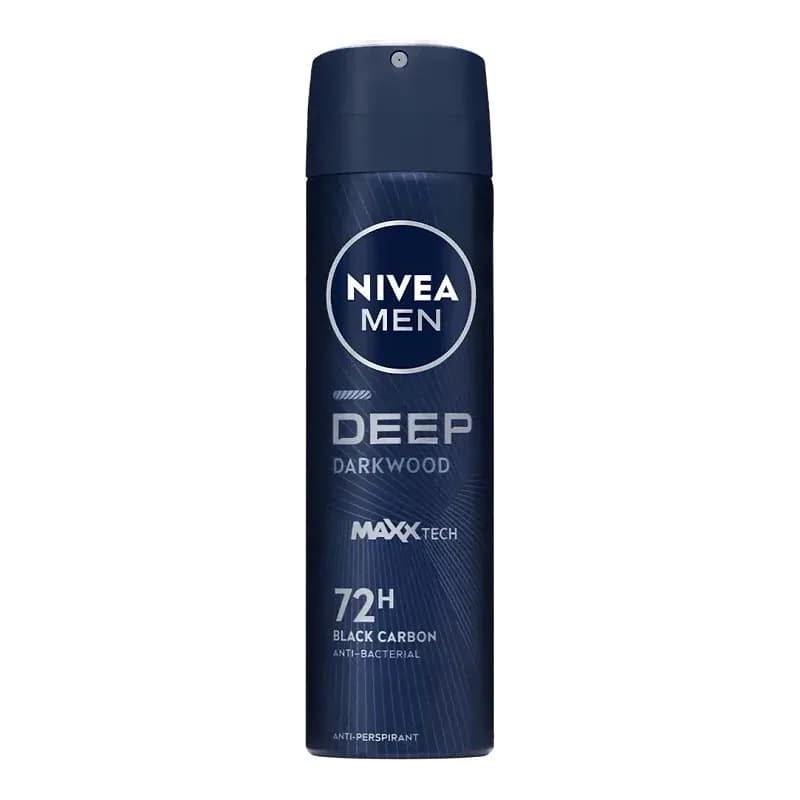 דאודורנט ספריי לגבר Nivea Deep Darkwood - נפח 150 מ''ל