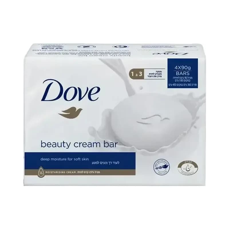 Dove - אל סבון מוצק קלאסי - סך הכל 4 יחידות באריזה 90 גרם כל אחד