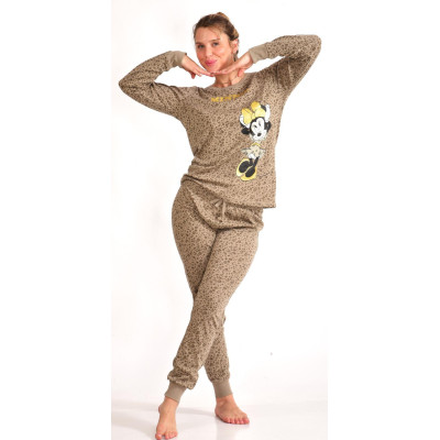 פיג'מת נשים אינטרלוק מיני דלתא מידות גדולות XXL/3XL
