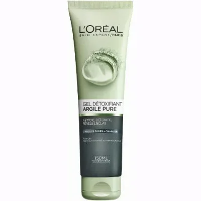 L'OREAL PARIS DERMO PURE CLAY תרחיץ פנים - שחור