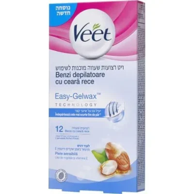 ויט רצועות שעווה מוכנות לשימוש לעור רגיש