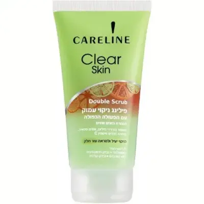 CARELINE CLEAR SKIN דאבל סקראב פילינג לניקוי עמוק
