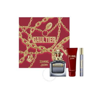 מארז בושם לגבר 100 מ''ל Jean Paul Gaultier Scandal Pour Homme + בושם 10 מ"ל או דה טואלט E.D.T + ג'ל רחצה 75 מ"ל